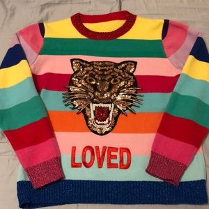 🎉 sequin tiger sweater